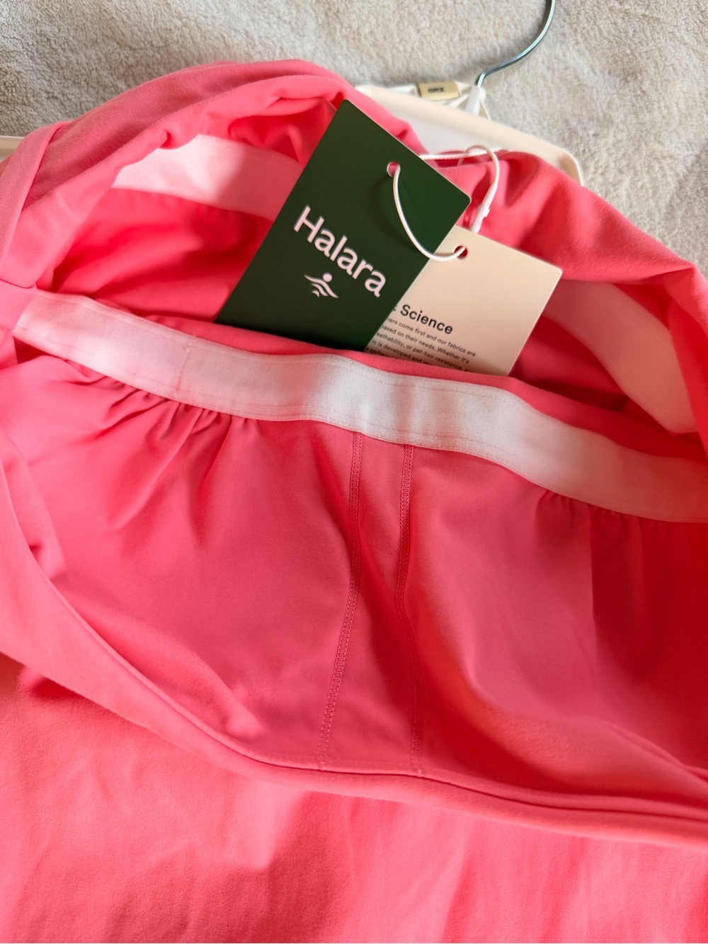 HALARA Coral Pink Mini Dress with Spaghetti Straps - Picture 10 of 11